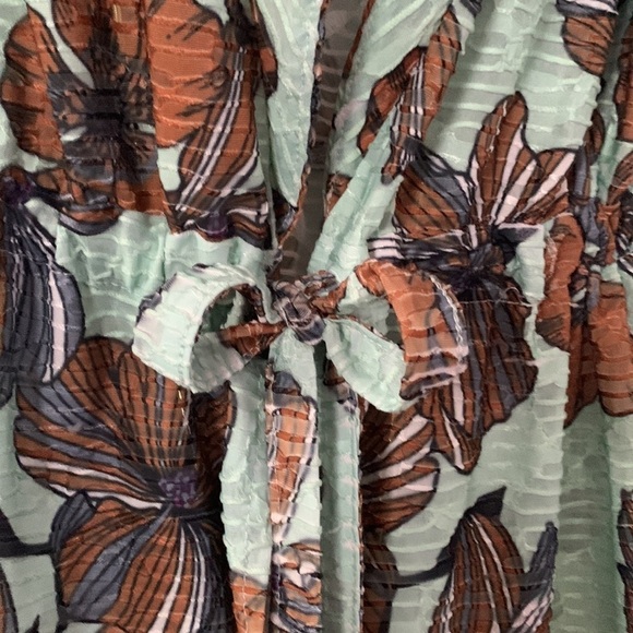 Zara Mint Green and Brown Butterfly Swim Coverup - Picture 5 of 7